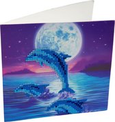 Diamond Painting Crystal Card Kit ® Dolfijnen - 18x18 cm
