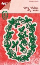 Joycrafts Noor! Snij-embosstencil- Happy Holidays- Ovalen Hulstmal 6002/0576