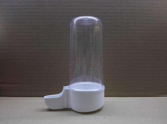 Drinkfontein eco wit met hoge voet, 200 ml.