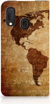 Book Cover Geschikt voor Samsung Galaxy A20e Wereldkaart