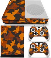 Army Camo / Oranje Zwart - Xbox One S Console Skins Stickers