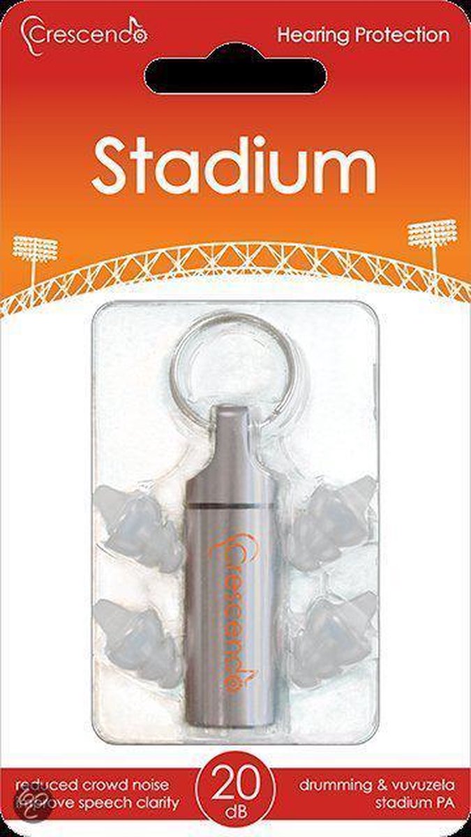 Goedkoopste Crescendo – Stadium – Oordoppen – Incl. Aluminium opbergkoker – 2 maten M L met 1 set filters