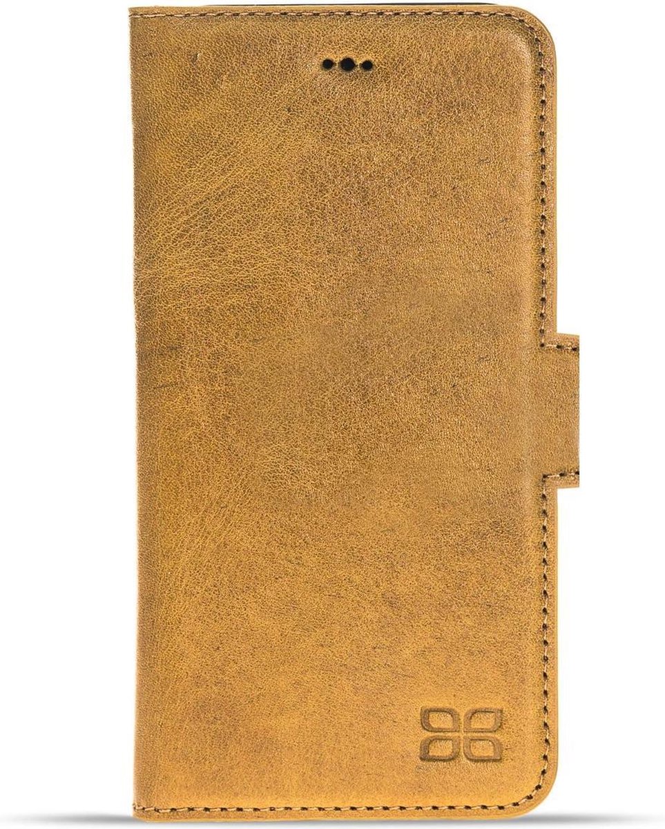 Bouletta Lederen Apple iPhone Xs Max Hoesje WalletCase Burned Yellow