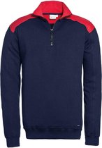 Santino zip-sweater Tokyo - navy / rood - maat XXL