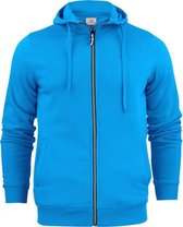 Printer hooded sweat jacket Overhead man - 2262051 - Oceaanblauw - maat XL