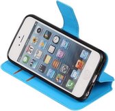 Blauw Apple iPhone 6 / 6s TPU wallet case - telefoonhoesje - smartphone hoesje - beschermhoes - book case - booktype hoesje HM Book