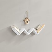 [en.casa]® Design wandplank - planken - wit model 9