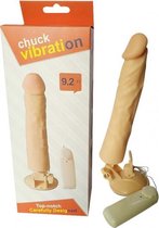 Xoxo - Top Notch Chuck Vibration - 9.2 inch - realistic vibrator met zuignap - click systeem - vibrerend