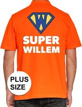 Koningsdag grote maten poloshirt / polo t-shirt met Super Willem oranje voor heren - Koningsdag kleding/ shirts 4XL