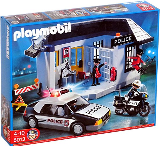 PLAYMOBIL - Poste de police et cambrioleur - Voiture et figurine