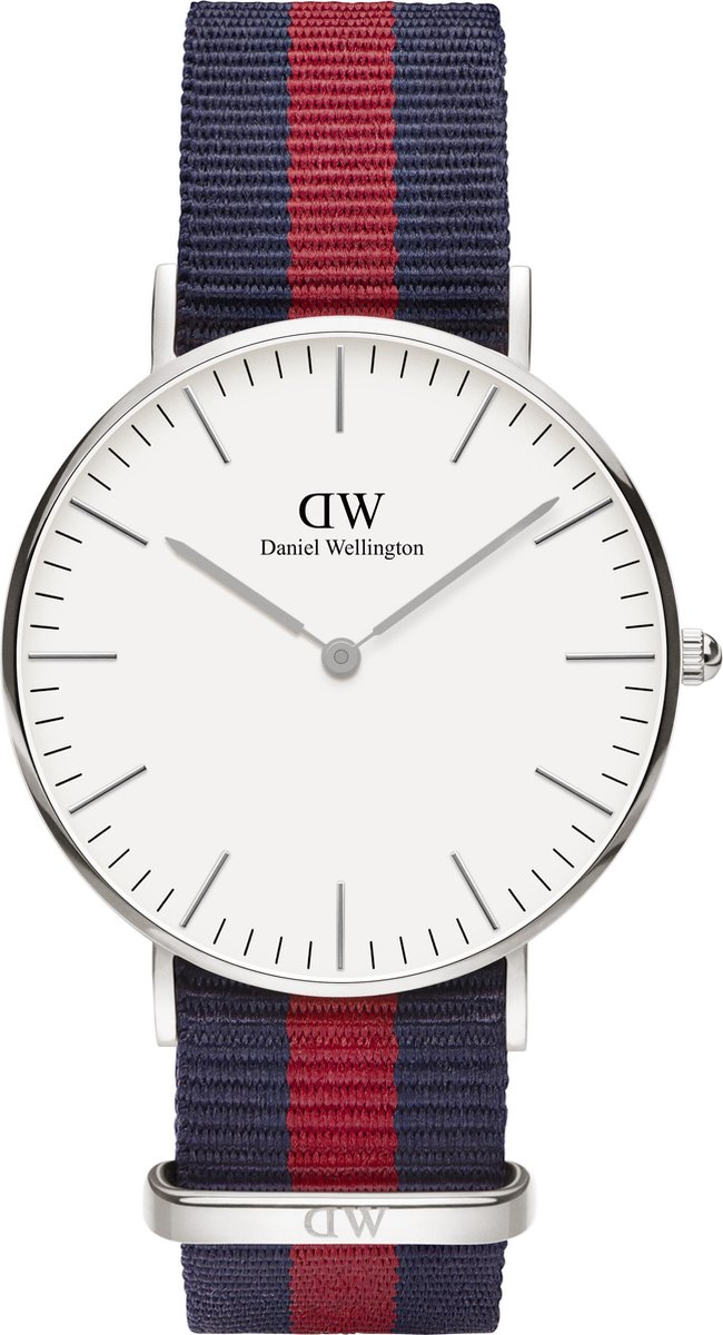Daniel Wellington Classic Oxford DW00100046 - Horloge - NATO - Blauw-Rood - Ø 36mm