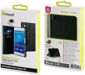 Sony Xperia Z5 Wallet Stand Case with 3 cardslots - Zwart