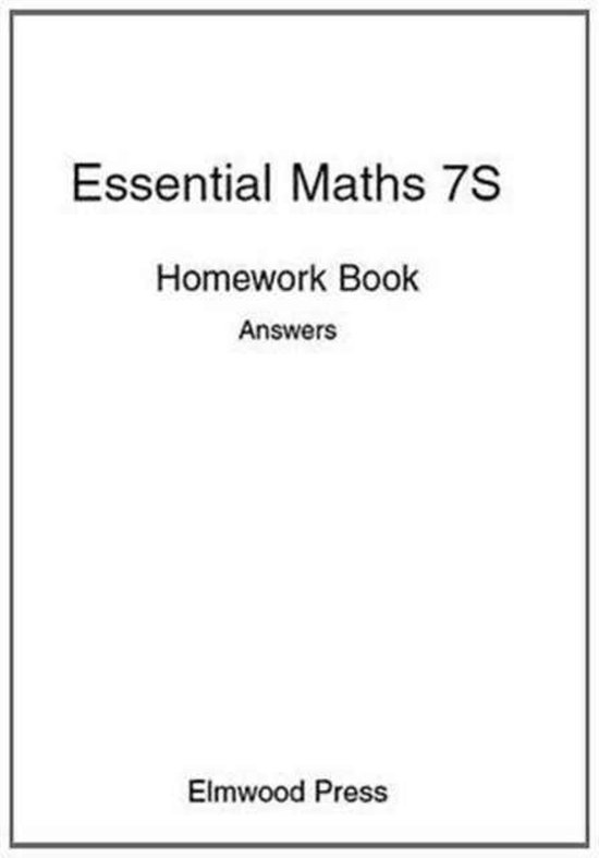Essential Maths 7S Homework Answers 9781906622053 David Rayner