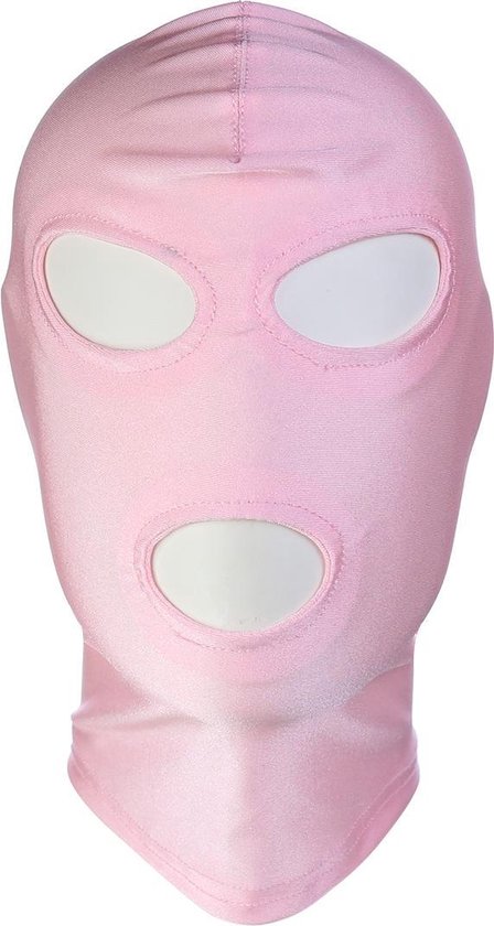 Polair Gevoel van schuld Negen Banoch - Mask/3 hole Pink - Spandex Masker - BDSM - Roze | bol.com