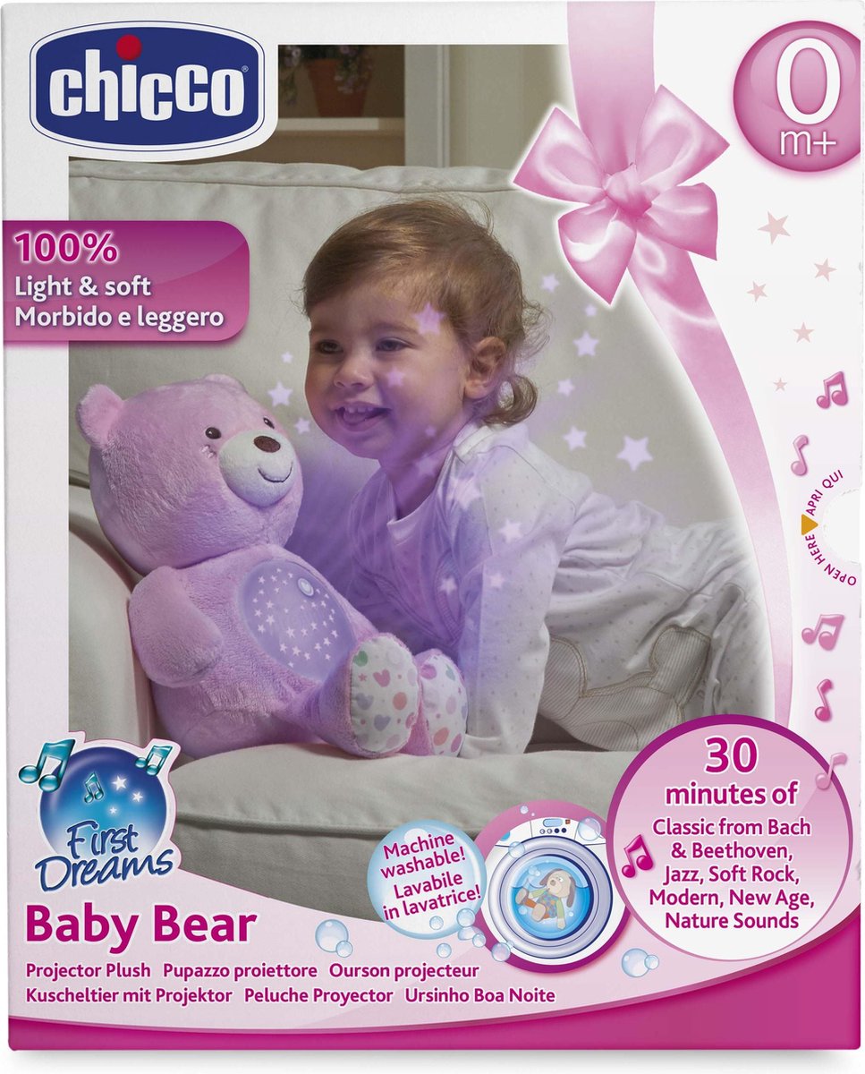 Knuffel projector Baby Bear First Dreams roze – foto 5