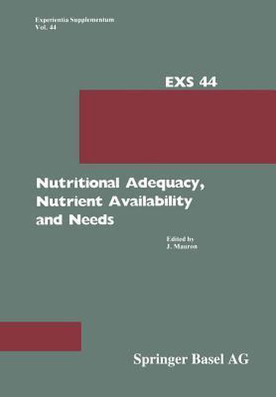 Nutritional Adequacy, Nutrient Availability and Needs - cover