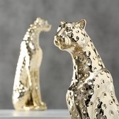 Luipaard - Goud - 55 cm - Beeld - Glans - Panter