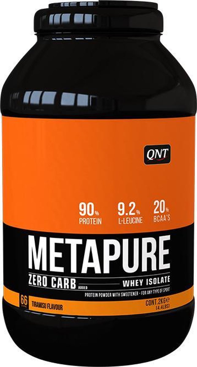Proteine shakes QNT Metapure zero carb | Pot 2000g tiramisu smaak