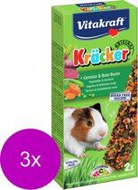 Vitakraft Cavia Kracker - Knaagdiersnack - 3 x Groente