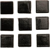 30 stuks vierkante mozaieksteentjes zwart 2 cm