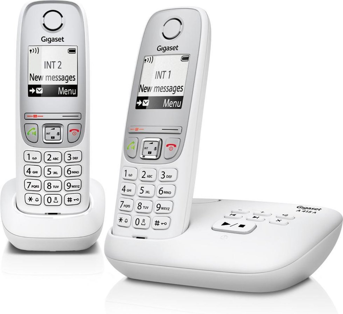 Gigaset A415A - Duo DECT telefoon met antwoordapparaat - Wit | bol
