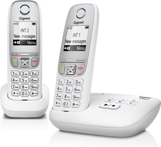 Gigaset A415A - Duo DECT telefoon met antwoordapparaat - Wit | bol.com