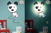 JP4Kids Muurlamp - Cute Doggie - Wit