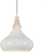 QAZQA Maple - Hanglamp - 1 lichts - 300 mm - crème