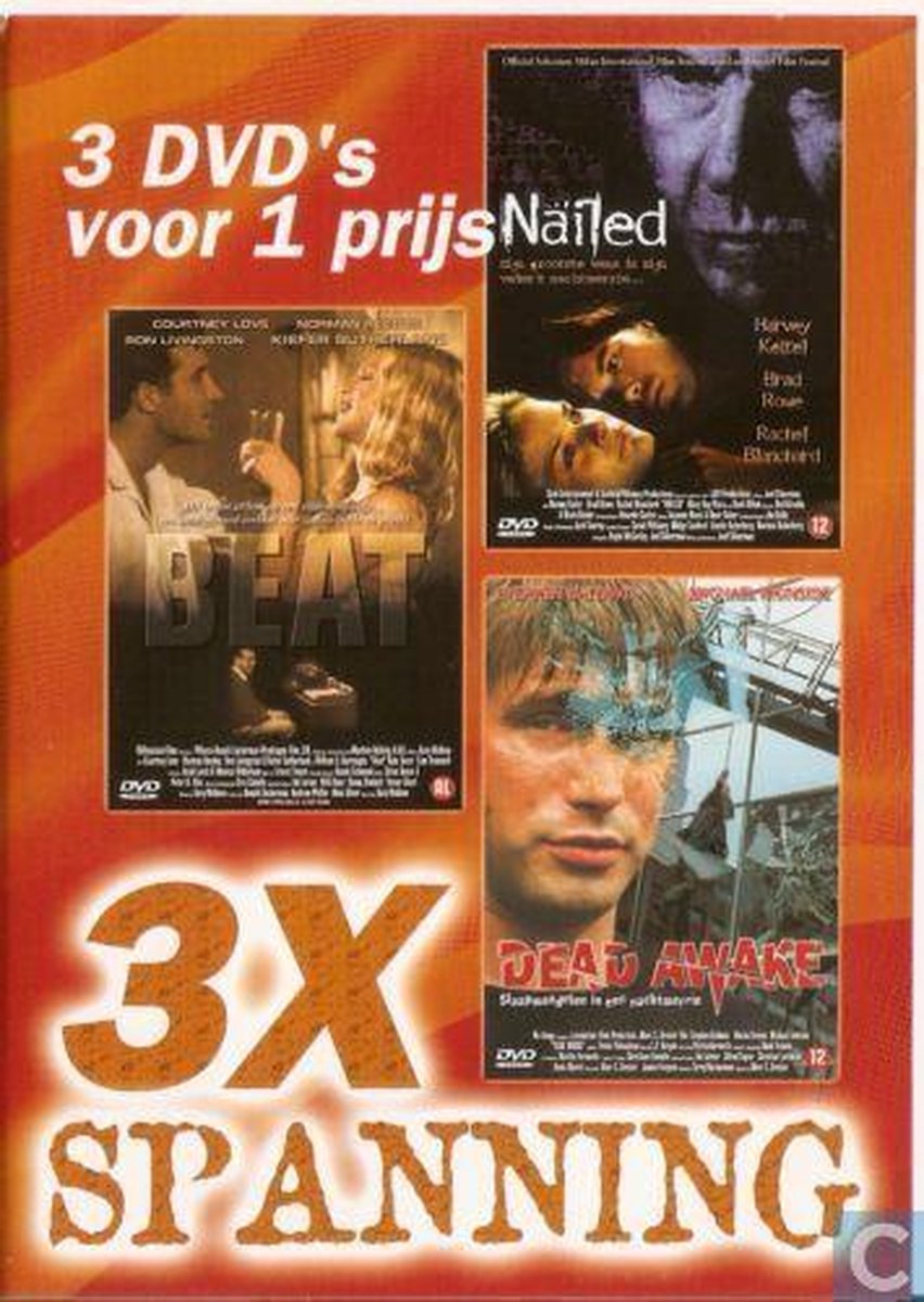 3X Spanning dvd - Beat, Nailed en Dead Awake op 1 dvd