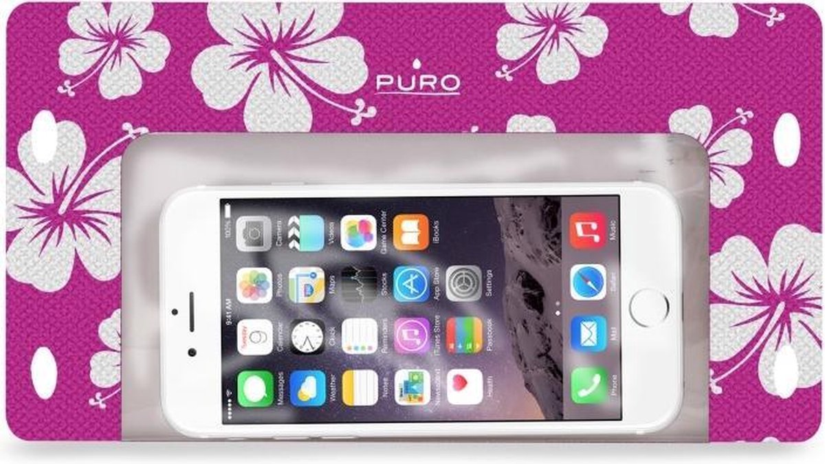 PURO WaterProof 5.7'' Handtashouder Roze, Wit