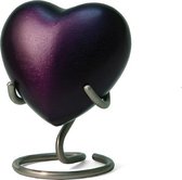 Urnencenter Monterey Purple Hartjes urn - Urn - Urn voor as - Urn Hond - Urn Kat - Urn Deelbewaring - Mini Urn - Kunstobject