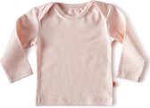 Little Label - baby shirt lange mouw - light pink - maat: 68 - bio-katoen