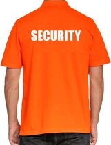 Security poloshirt oranje voor heren - beveiliger polo t-shirt XXL
