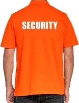 Security poloshirt oranje voor heren 2XL