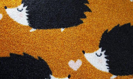 Tapis Kinder Tapis de chambre d' enfant Hérisson - Lavable - Antidérapant - 85 x 60 cm