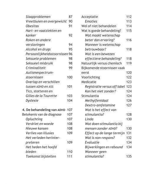 Inhoudsopgave van Hyper Sapiens, praktische gids voor mensen met ADHD.
