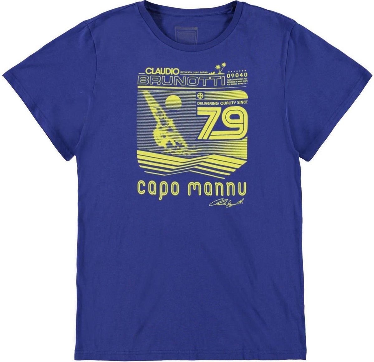 Brunotti Andante Sportshirt performance Mannen Indaco