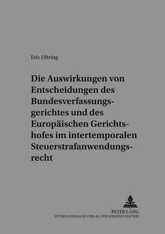Wuerzburger Schriften Zur Kriminalwissenschaft-Die Auswirkun ... - cover