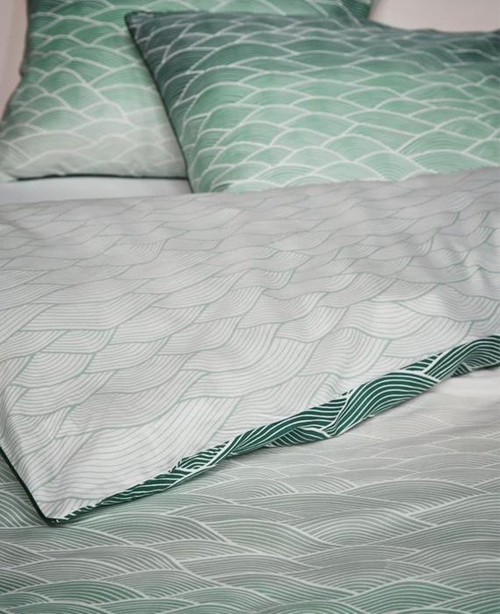 ESPRIT Evan Dekbedovertrek - 150x210 + 50x60 cm - Green
