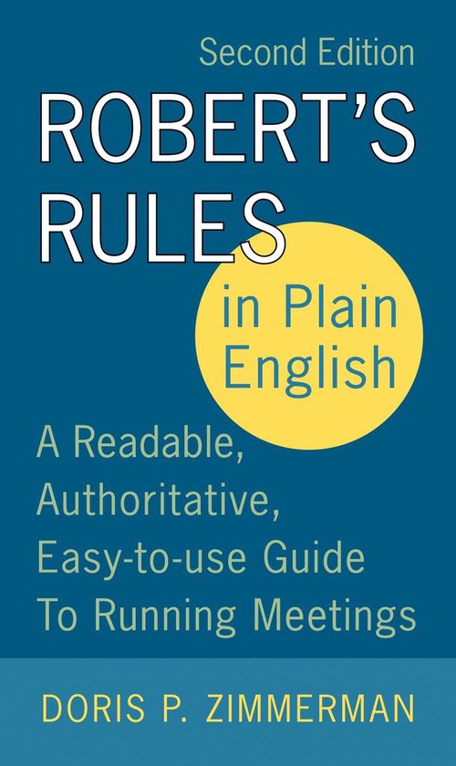 Robert's Rules in Plain English 2e - cover