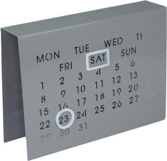 Wacht even Likeur Beperkingen Magnetische kalender - grijs - Metaal - 18x25cm | bol.com