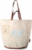 Mycha Ibiza - tas - Talamanca Let's get lost 1047 – strandtas - shopper - clutch - lederen hengsels