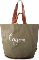 Mycha Ibiza - tas - Talamanca Lagom 1006 - strandtas - shopper - clutch - lederen hengsels