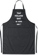 Mijncadeautje - Luxe schort - Heel Holland bakt er niets van - zwart