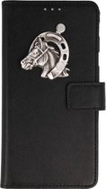MP  case   Samsung Galaxy  S9  bookcase paard zilver hoesje