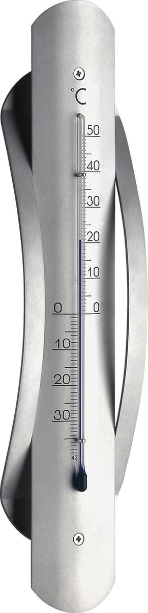 Thermomètre mural TFA 12.2044 - Pour intérieur et extérieur - Aluminium