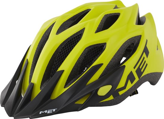 MET Crossover Stadsfiets Helm geel - Hoofdomtrek 52-59 cm | bol.com