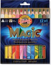Magic Jumbo kleurpotloden, 12 kleuren + 1 blender