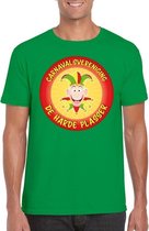 Carnavalsvereniging De Harde Plasser fun t-shirt heren groen - Limburg carnaval verkleedkleding L