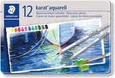 karat aquarell kleurpotlood - set 12 st